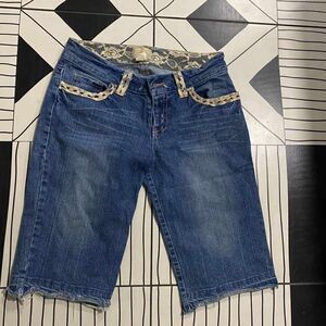 Lace Denim Jean shorts Size Medium
